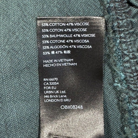 Pilco Anthropologie Amora Skirt XS Petite Ruffled High Low Distressed Green Gray - Picture 9 of 13